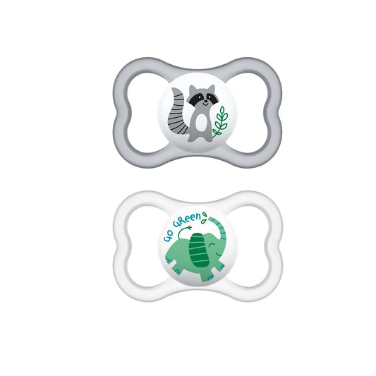 MAM Air - Chupete de bebé, para piel sensible, estuche esterilizador, paquete de 2, más de 16 meses, unisex