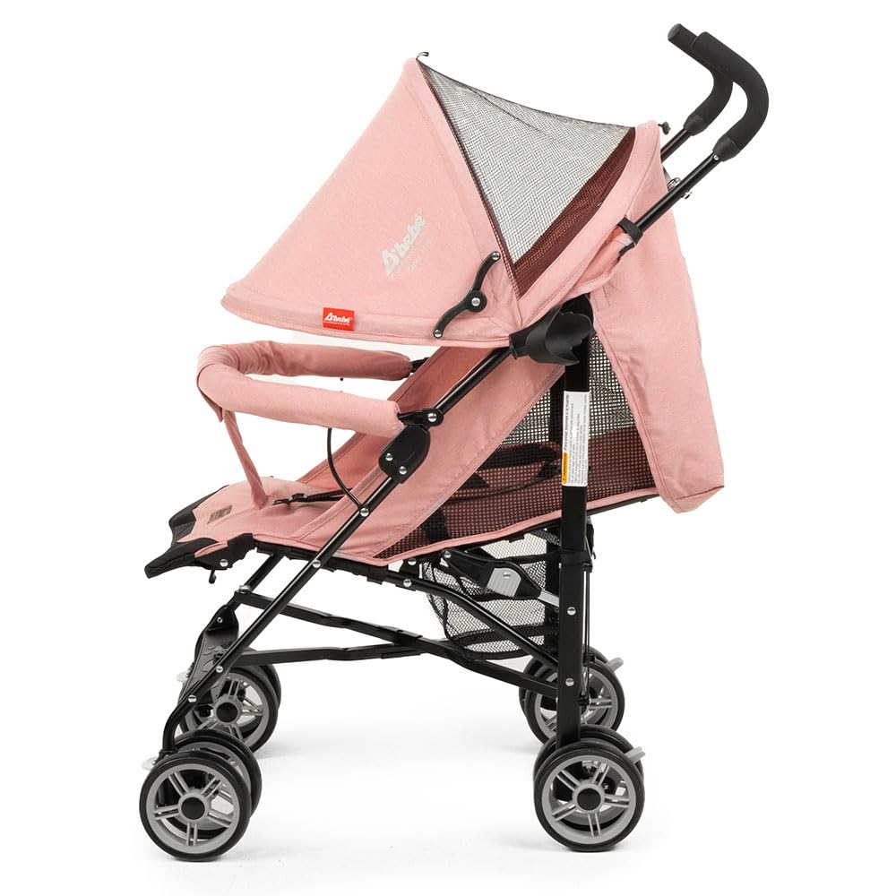 D´Bebé Carriola Aerostar Color Rosa- Carriola de bastón con 5 posiciones de respaldo