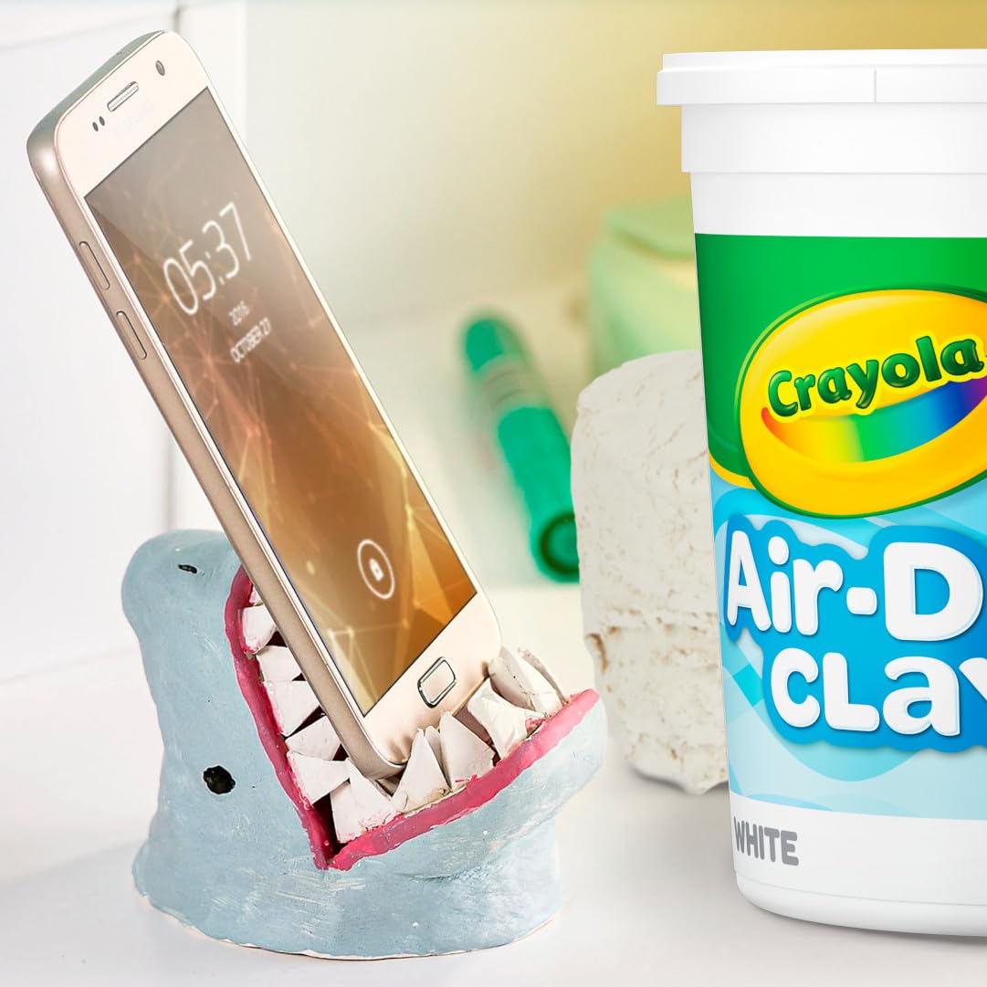 Crayola Arcilla Seca al Aire (5 Libras), Arcilla de Modelado Blanco Natural para niños, Material de Escultura, Suministros de Manualidades a Granel, artículos imprescindibles para el Aula de