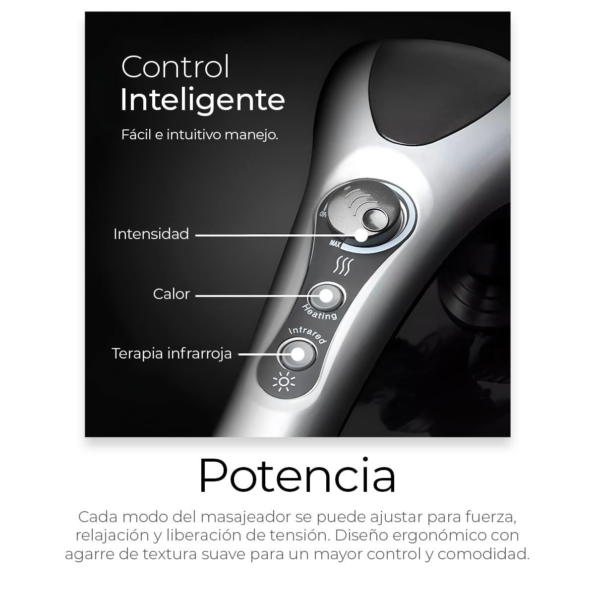 Raganet, Masajeador Eléctrico, Doble Cabezal Infrarrojo Para Cuerpo Completo, Relajante, Fácil de Usar