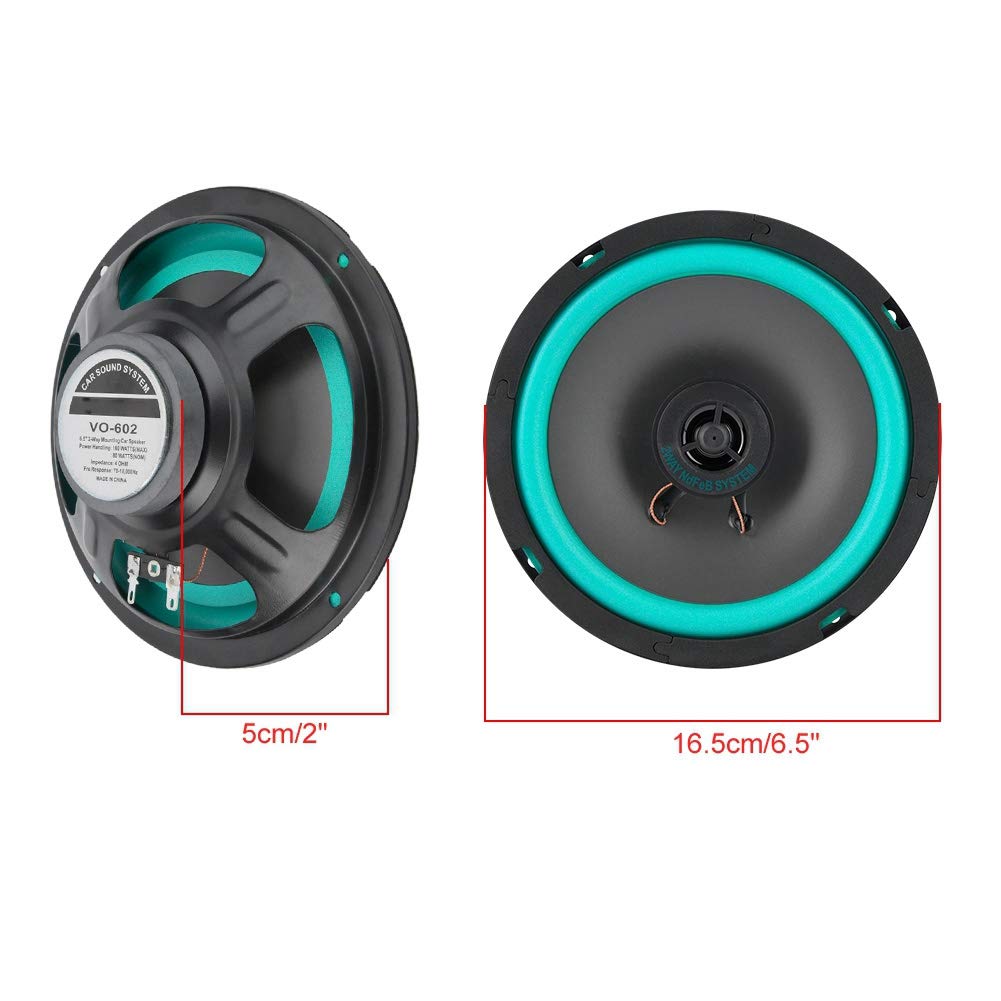 Fydun Bocina de Coche Altavoz de Agudos de Coche de 6,5 Pulgadas y 160 W, Altavoz de Alta Potencia, Puerta del vehículo, música, Altavoces de o, Resistente al Clima