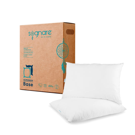 Almohadas Sognare Blanco Relleno Semi Firme de Microfibras de Gel Tecnología Softy Touch 2 Pack Tamaño Estándar