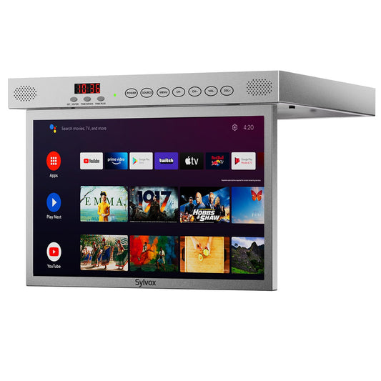 Smart TV SYLVOX Plateado Giratorio 360° para Cocina y RV