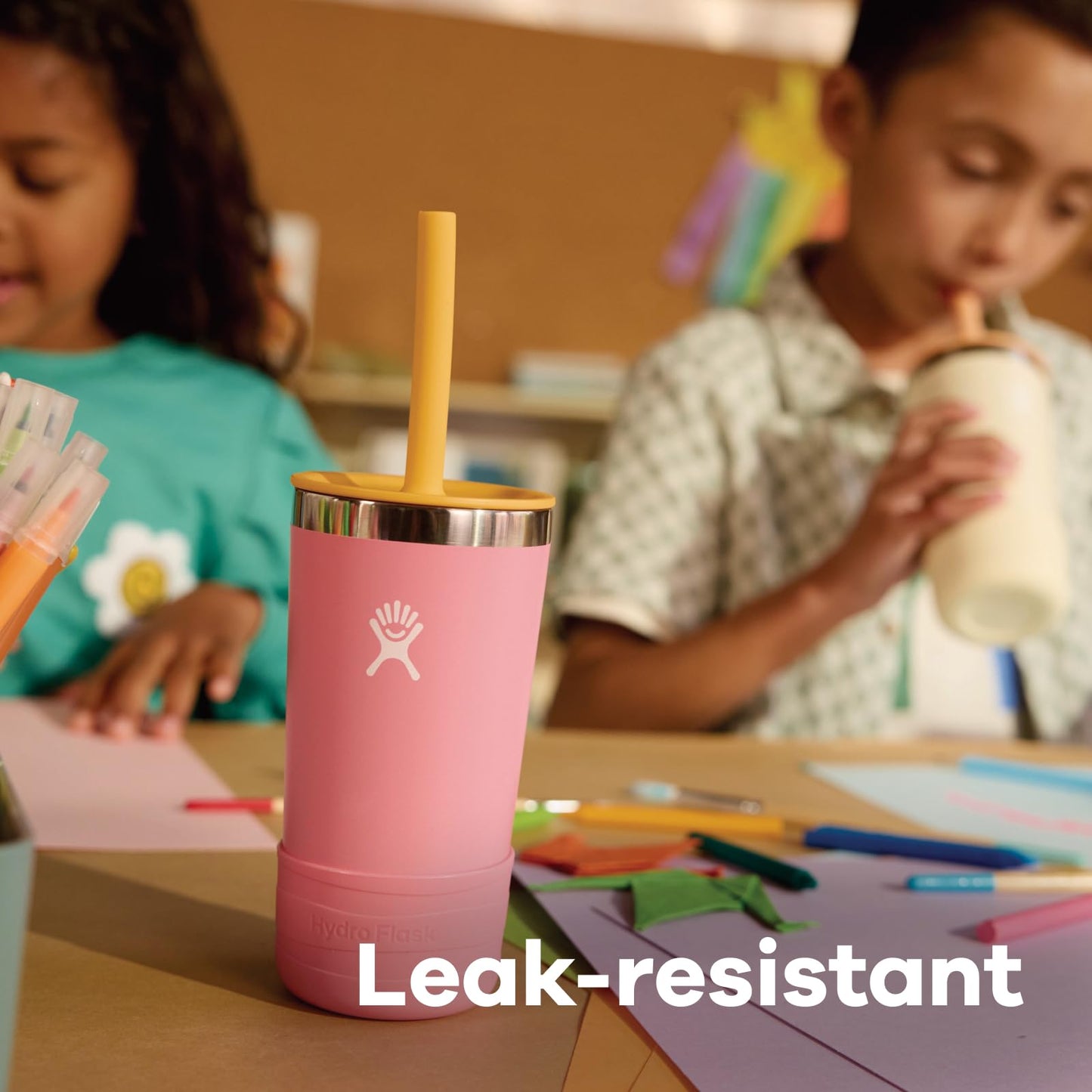 Hydro Flask - Vaso para niños de 12 onzas, con Aislamiento al vacío de Acero Inoxidable con Tapa y popote para Agua fría y Bebidas para Deportes, Escuela, Campamento, Almuerzo, Koala