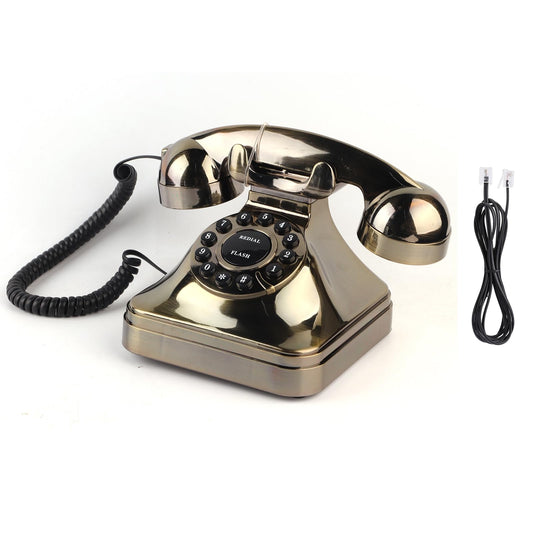 FEBT Teléfono Antiguo Teléfono Vintage Digital con Cable Teléfono Fijo Vintage Teléfono Fijo Retro Europeo clásico Persona Que Llama de Escritorio para la decoración del Hotel de la Oficina en casa