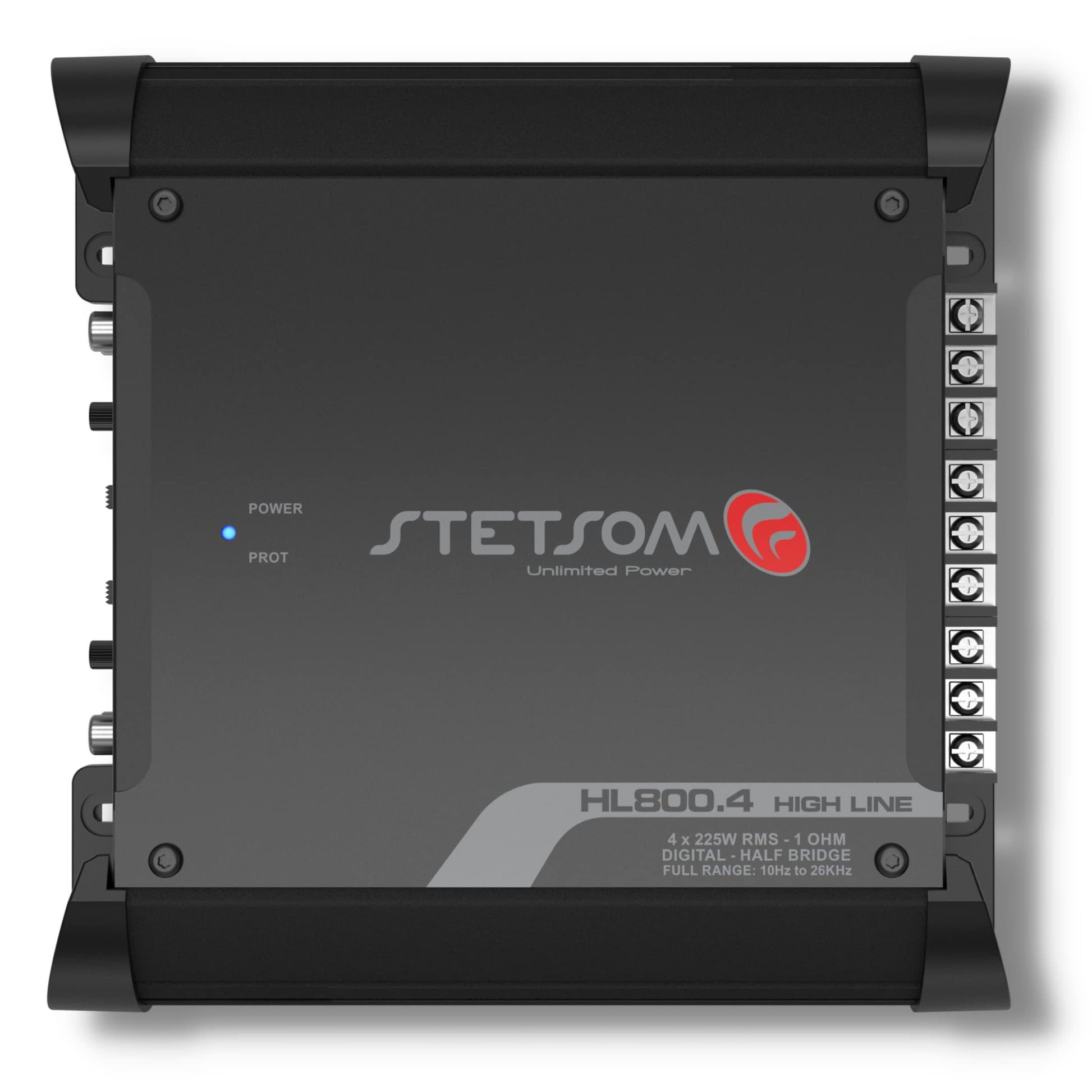 Amplificador Multicanal Stetsom Negro 800 Vatios RMS 1 Ohmios Para Coche