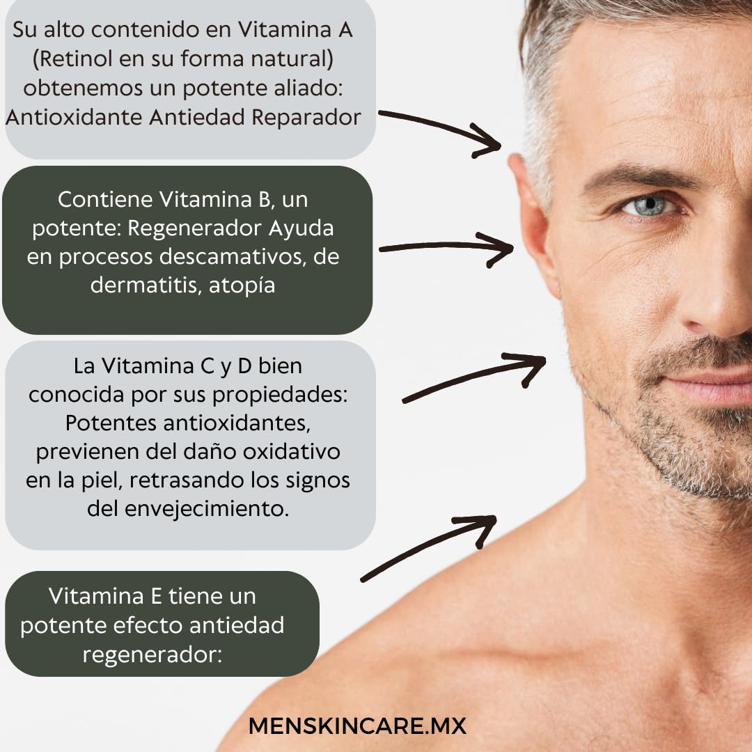 Crema antioxidante y reparadora con vitaminas para hombres - 100 gramos