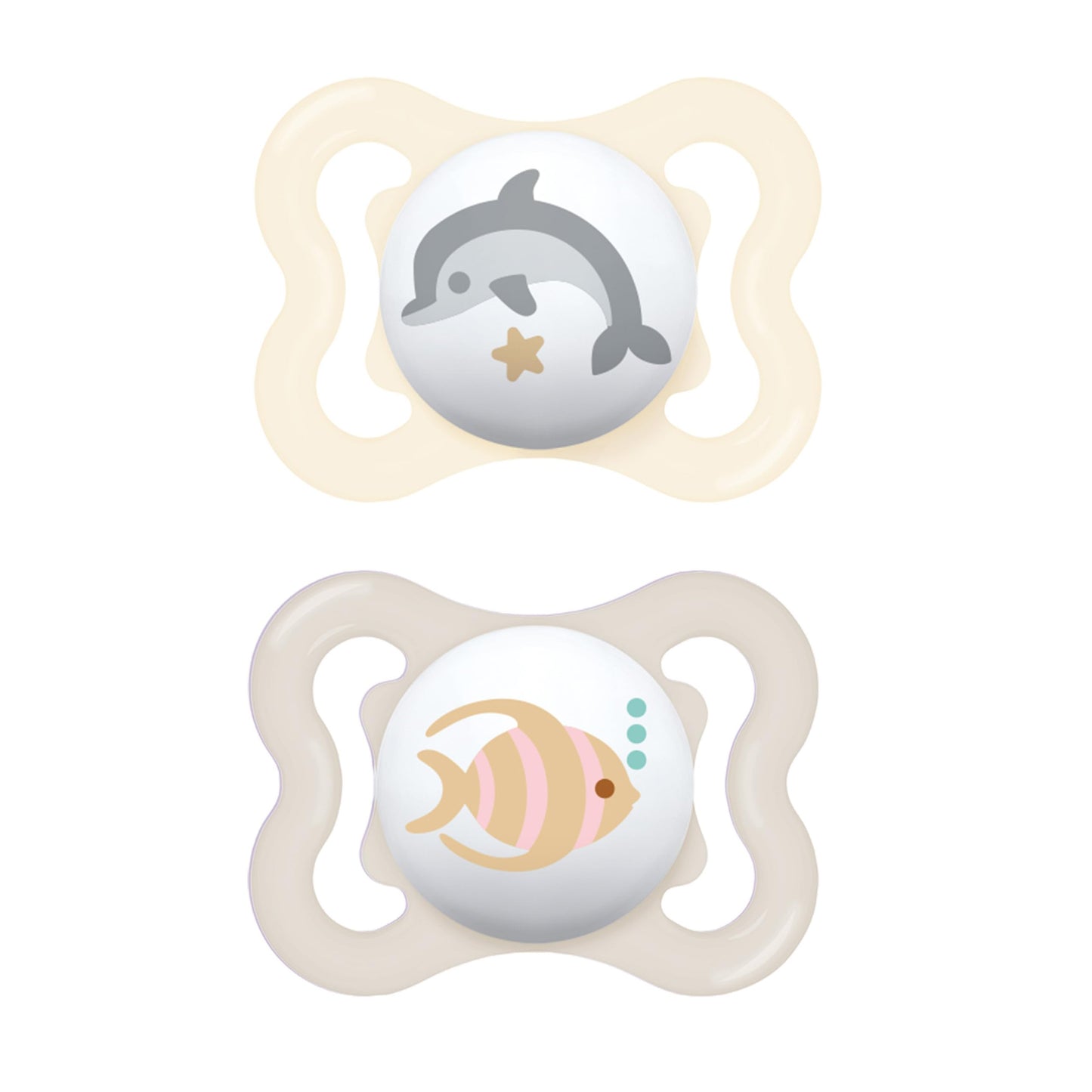 MAM Air - Chupete de bebé para piel sensible, estuche esterilizador, paquete de 2, 0-6 meses, unisex