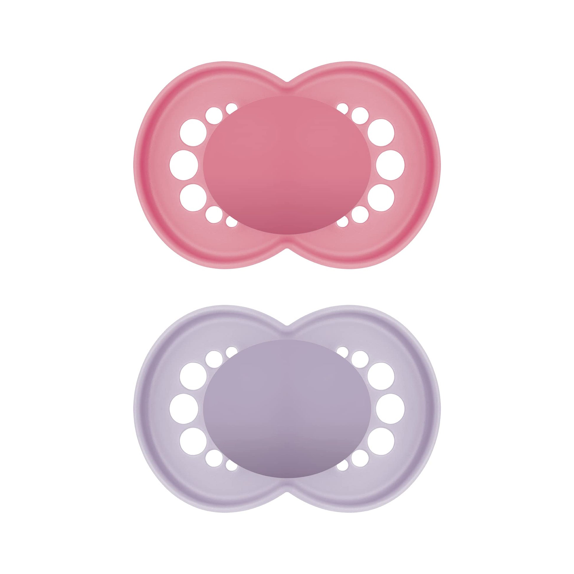 MAM - Chupetes de látex originales, chupete Binky para 6-16 meses, pezón de goma natural, hecho de materiales bio-circulares, fácil de limpiar, con estuche esterilizador, 2 unidades