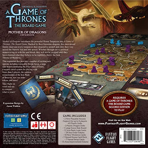 Juego de Estrategia Fantasy Flight Games Mother of Dragons Juego de Tronos para Adultos y Adolescentes