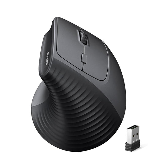 Ratón Vertical Ergonómico UGREEN Negro con Conectividad 2.4Ghz y 6 Botones Silenciosos