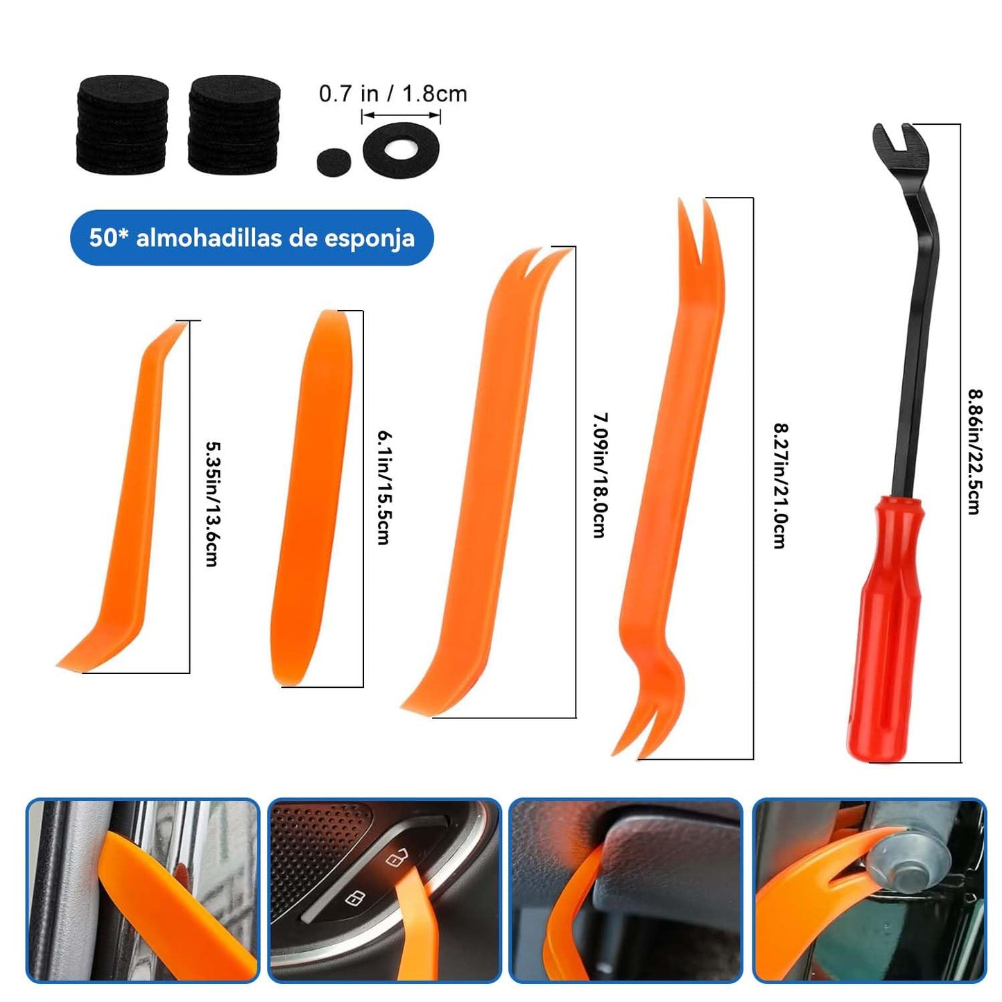 Grapas Automotrices Universal Nylon, 26 Tamaños Plasticos Sujetadores para Parachoques Chrysler, Nissan, Toyota, BMW, Maz, Honda