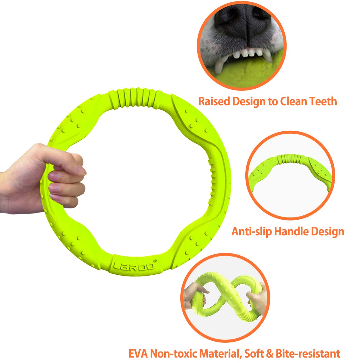 Juguete Interactivo LaRoo Negro para Perro con Limpieza Dental y Enriquecimiento