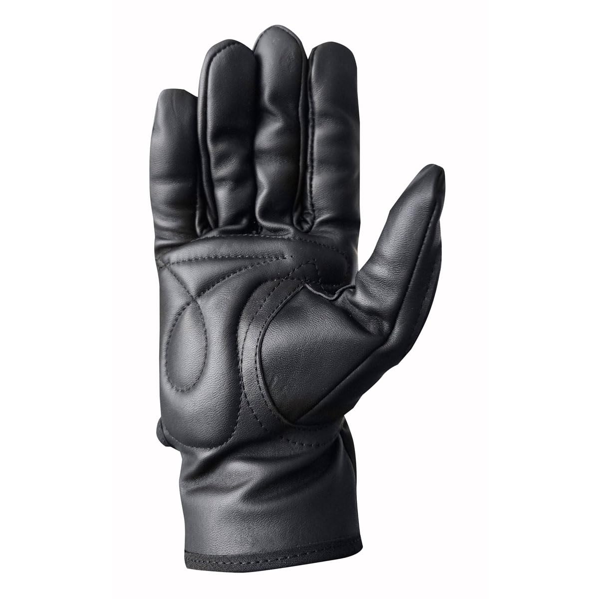 Guantes para Motociclista Hombre o Mujer de Piel con protección acojinada de Palma y rígida en Nudillos Modelo 6030 (Negro, XX-Large)