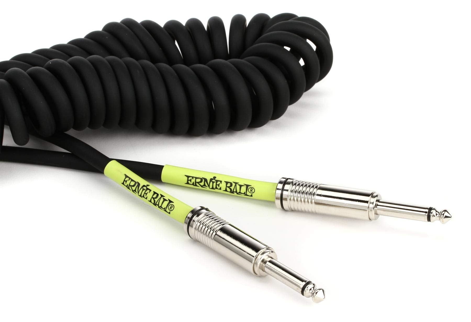Ernie Ball - Cable para instrumentos, recto/recto, 9,1 m, color negro