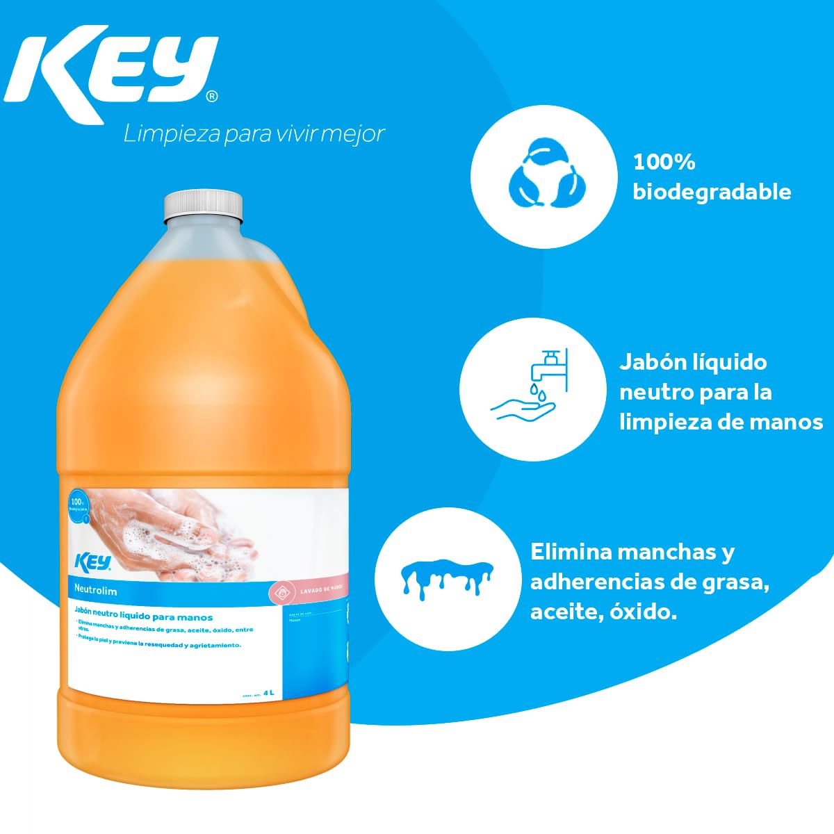 Key Jabon Manos Neutrolim 4l
