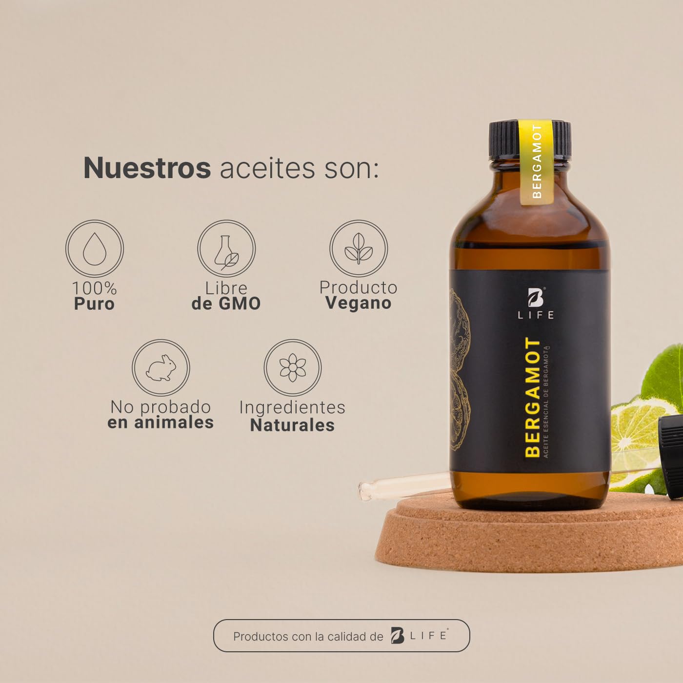 Aceite Esencial Bergamota B Life Natural 120 ml