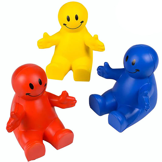 ArtCreativity - Soporte para teléfono móvil de 10 cm, 3 unidades, 2 en 1, soporte para smartphone, alivio del estrés, juguete para niños y adultos, decoración de escritorio, recuerdo de fiesta, regalo de oficina, rojo, azul, amarillo