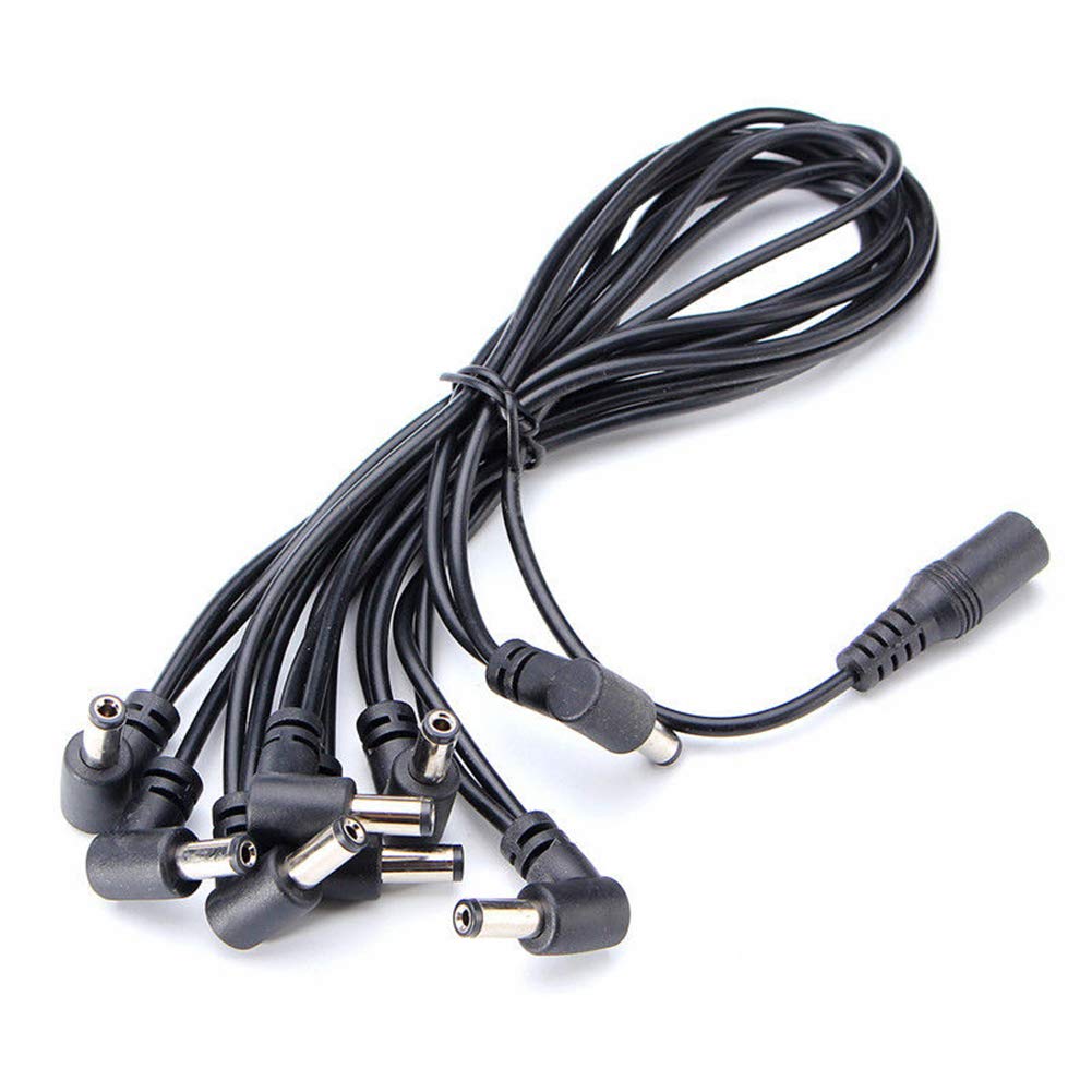 Alnicov - Cable de alimentación de cadena de margaritas de 8 vías para guitarra