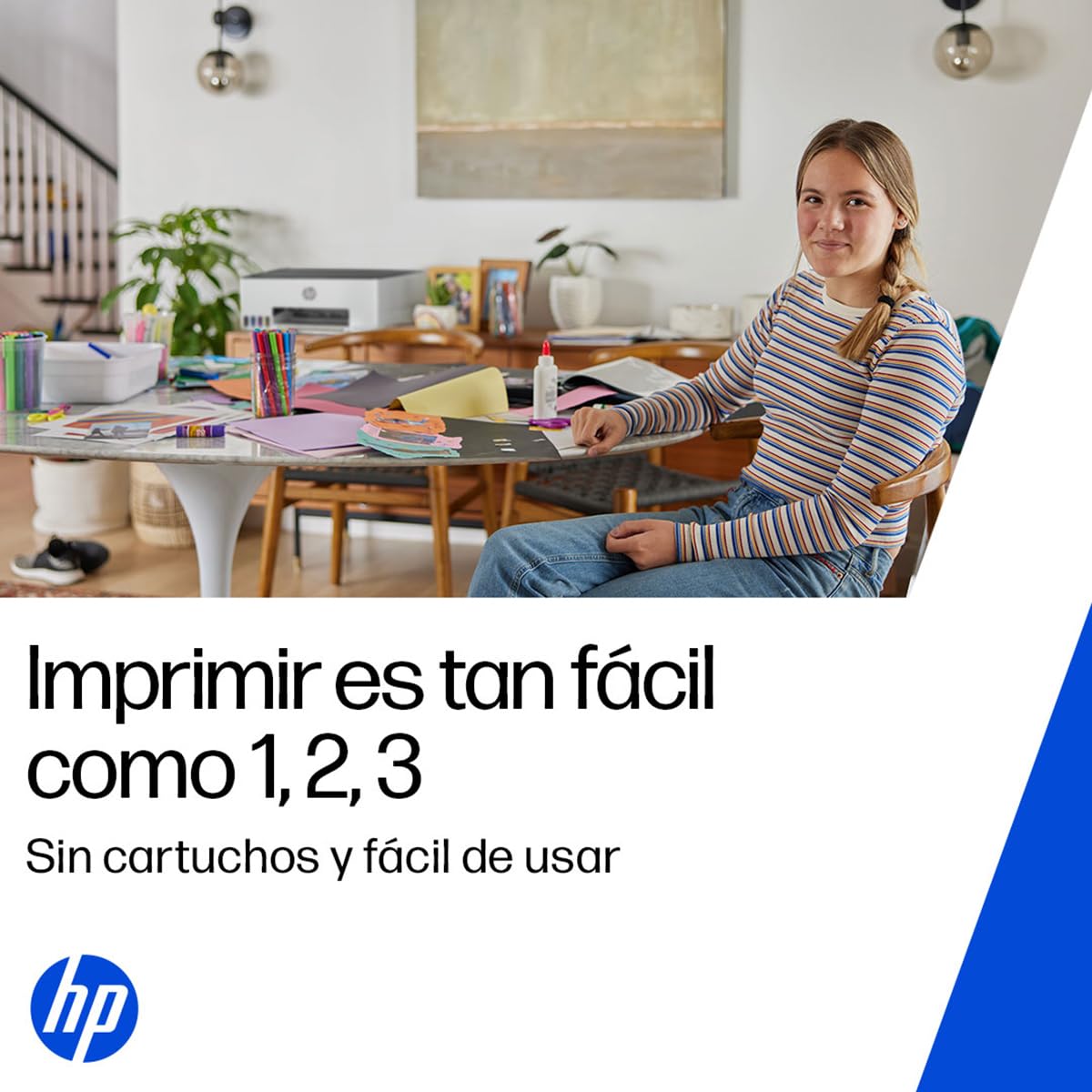 HP Impresora Multifuncional Smart Tank 580, Tinta Continua, Color, Wi-Fi, Dúplex (Doble Cara) Manual, Impresión Desde Smart App, 2 años de Garantía (1F3Y2A)