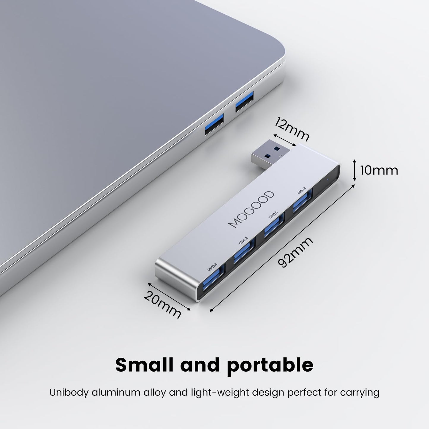 Hub USB 3.0 MOGOOD para Portátil Expansor Multipuerto en Azul