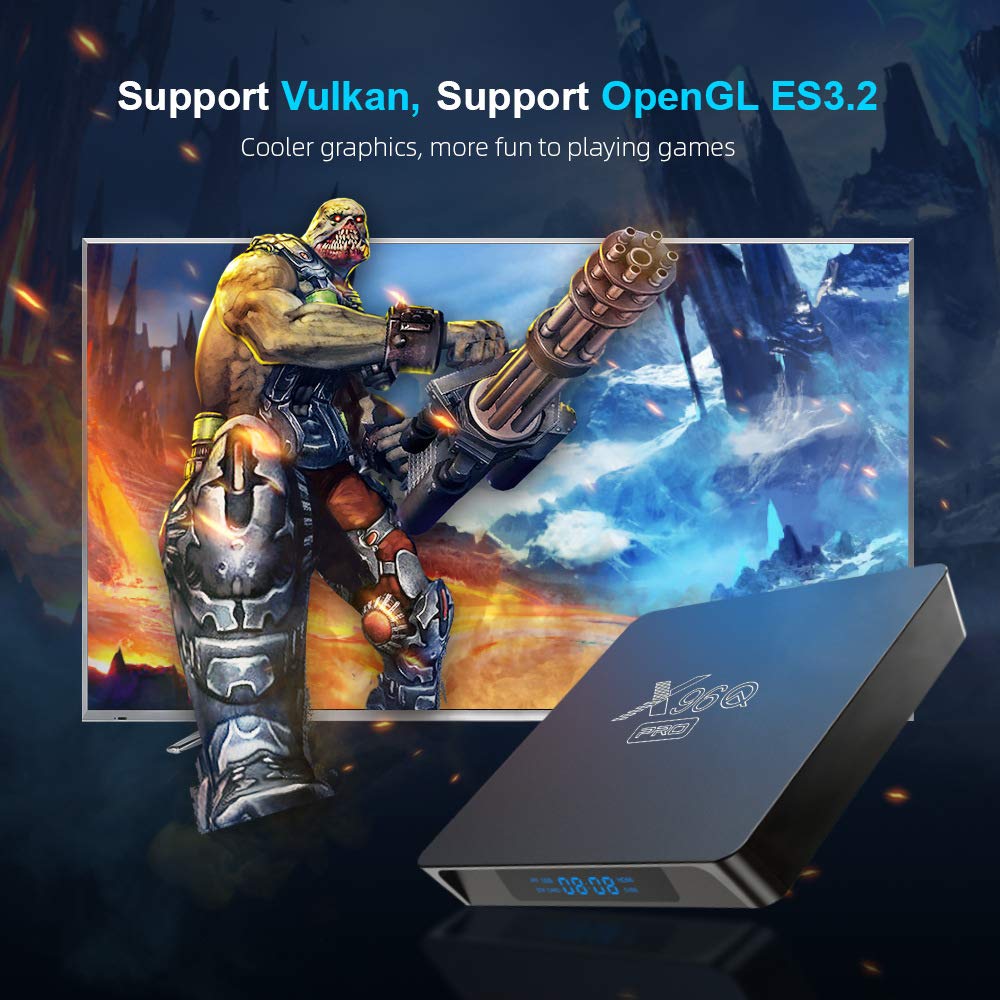 Caja de TV Android 10.0, X96Q PRO 5G Android TV Box 2GB RAM 16GB ROM Allwinner H313 Quad-Core 64bit con WiFi 2.4GHz USB 3.0 Ultra HD 6K H.265 WiFi Caja de TV en casa