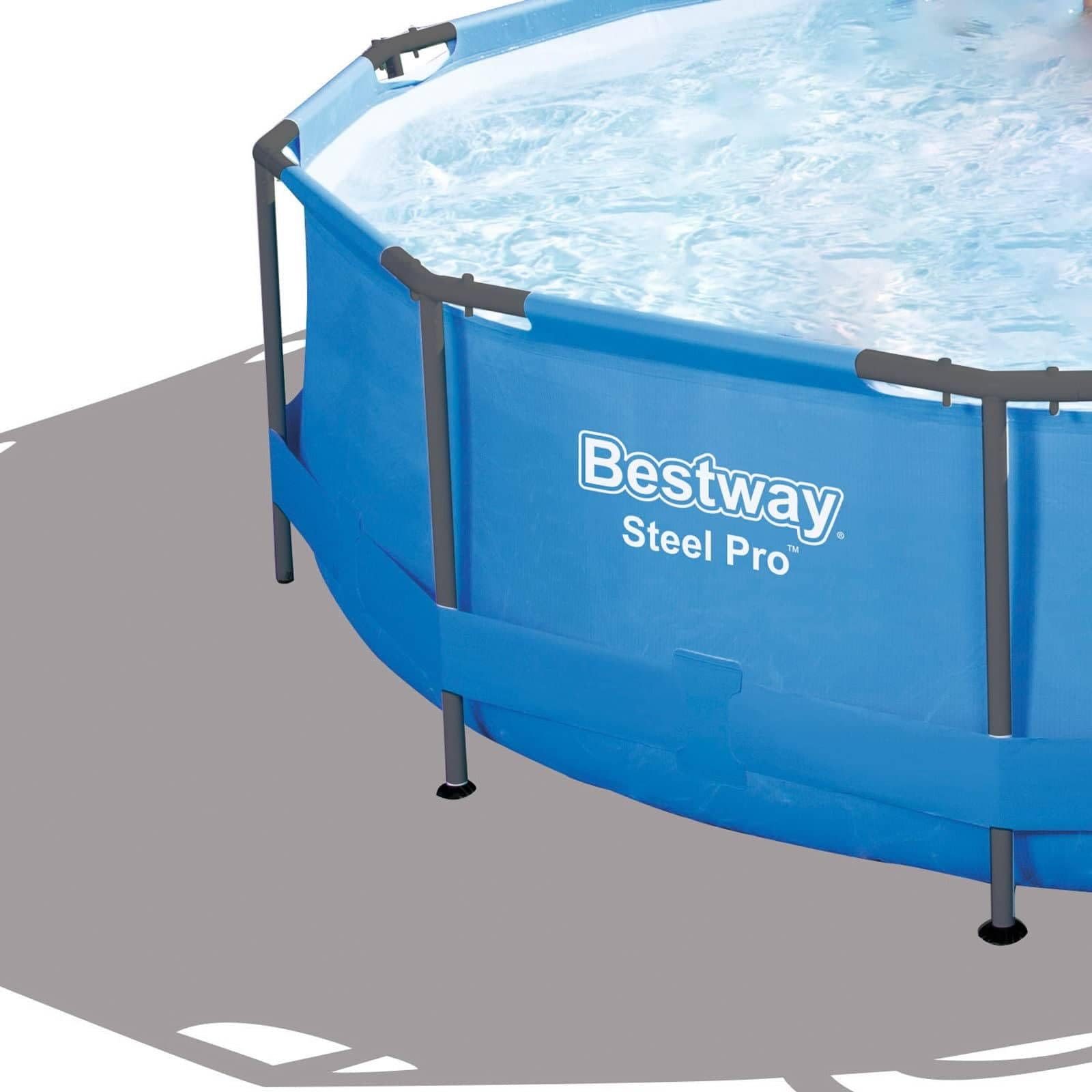 Bestway Alberca Redonda Steel Pro MAX c/Estructura Azul 3.66x76cm(12x30pulg), Capacidad 6,473Lts, Contiene: Bomba y Filtro