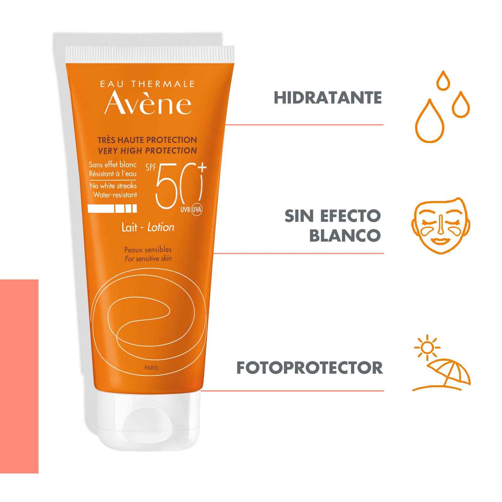 Avène Loción Corporal/Facial Protector Solar FPS 50+, 100ml