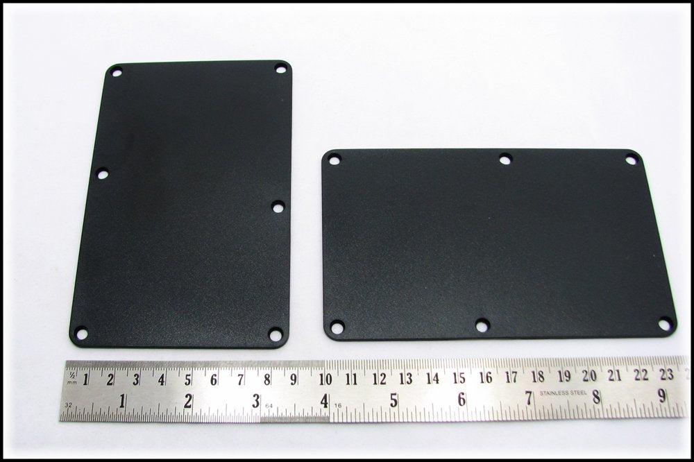 2 placas de plástico negro para guitarra eléctrica con tornillos