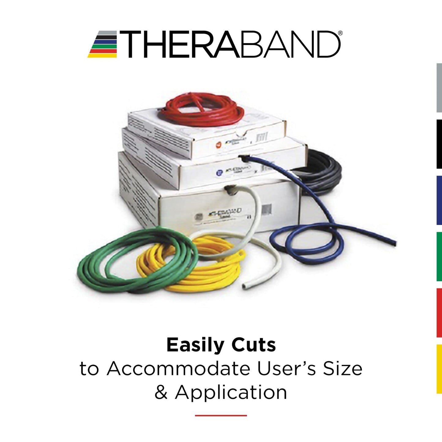 Tubos de Resistencia THERABAND Negro Profesional con Asas Suaves para Terapia Física y Pilates