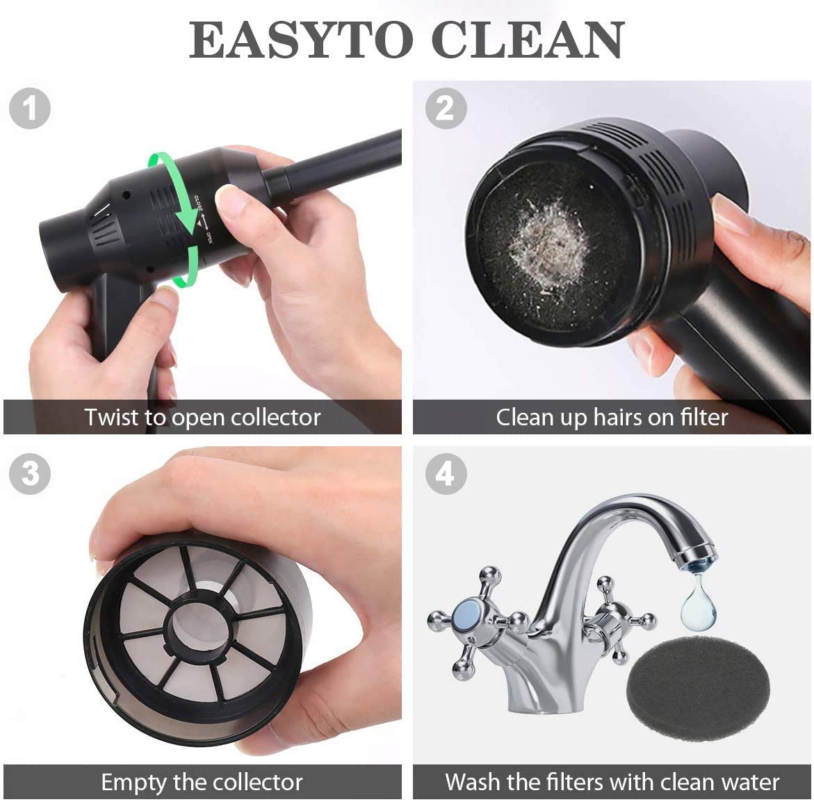 HONKYOB Cordless Keyboard Vacuum Cleaner Rechargeable Keyboard Cleaner Mini Computer Vacuum Cleaner with Li-Battery for Cleaning Dust,Hair,Crumbs,Eraser Scrap,Cigarette Ash,Laptop,Piano,Car,Pet House
