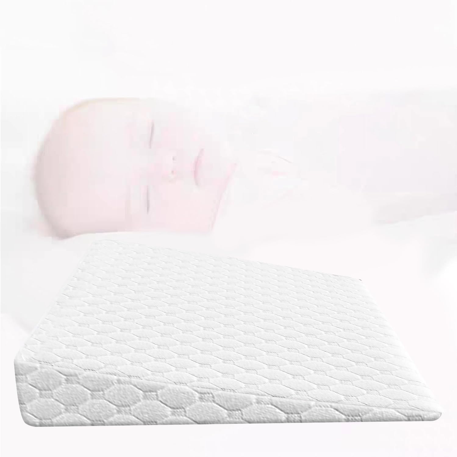 Cuña, Almohada de Espuma,Almohada Antireflujo Adulto,El Cojín del Respaldo es Suave y Cómodo, Adecuado para Su Uso en Sillas Soporte de Espalda y Reflujo Ácido, Rodilla,Ronquidos