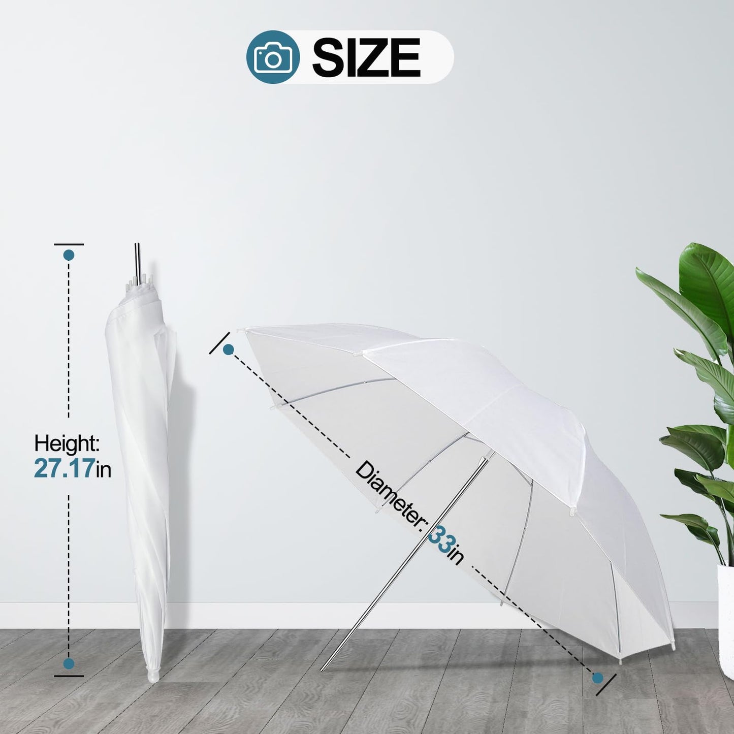 Emart 2 x 33 Photography Photo Video Studio Lighting Flash Translucent White Soft Umbrella