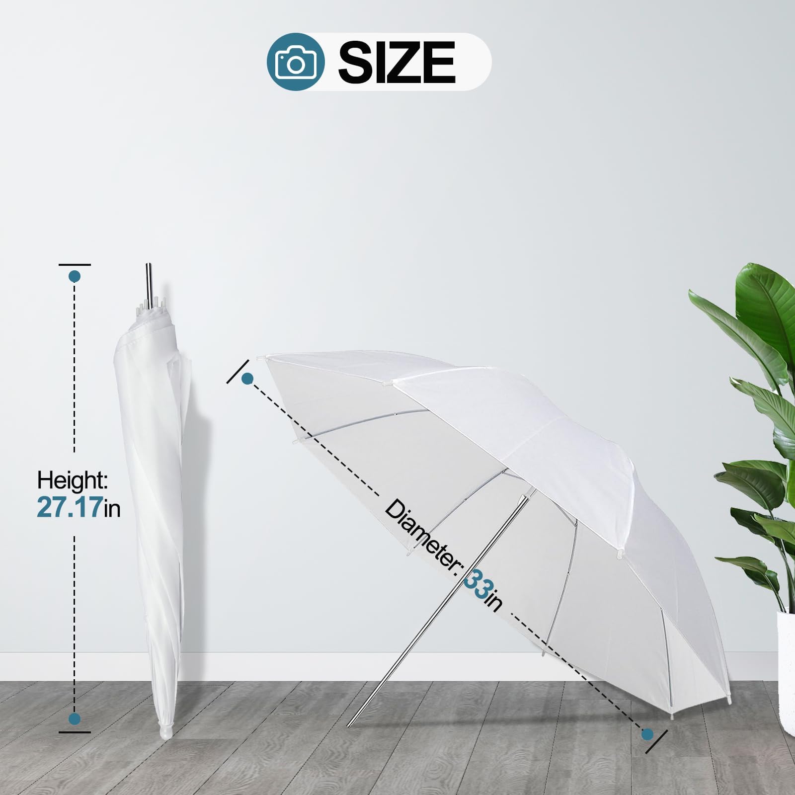 Emart 2 x 33 Photography Photo Video Studio Lighting Flash Translucent White Soft Umbrella