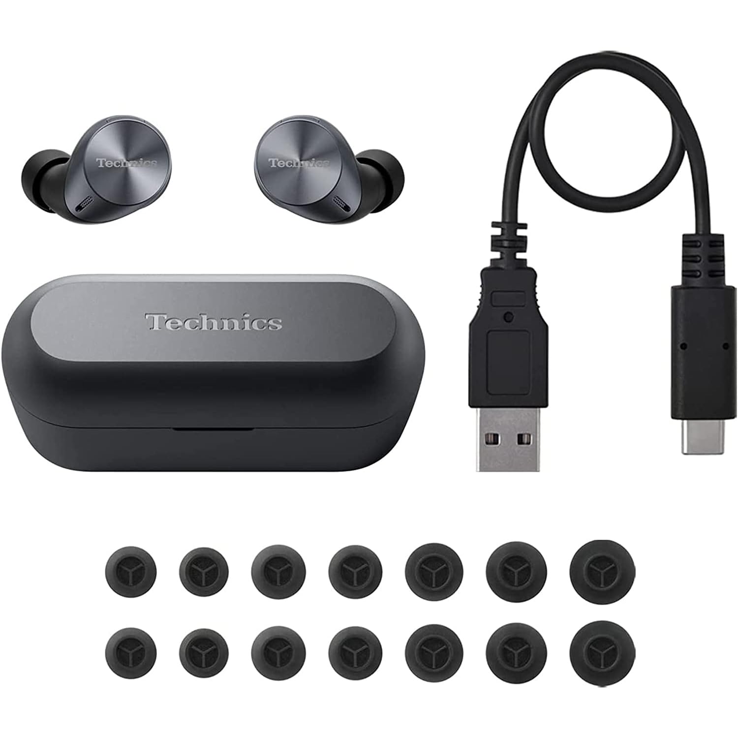 Technics Audífonos de inserción inalámbricos con Advanced Noise Cancelling, audífonos con Bluetooth de Alta fidelidad, conectividad Multipunto, Gran Calidad de Llamada con JustMyVoice - EAH-AZ60-K