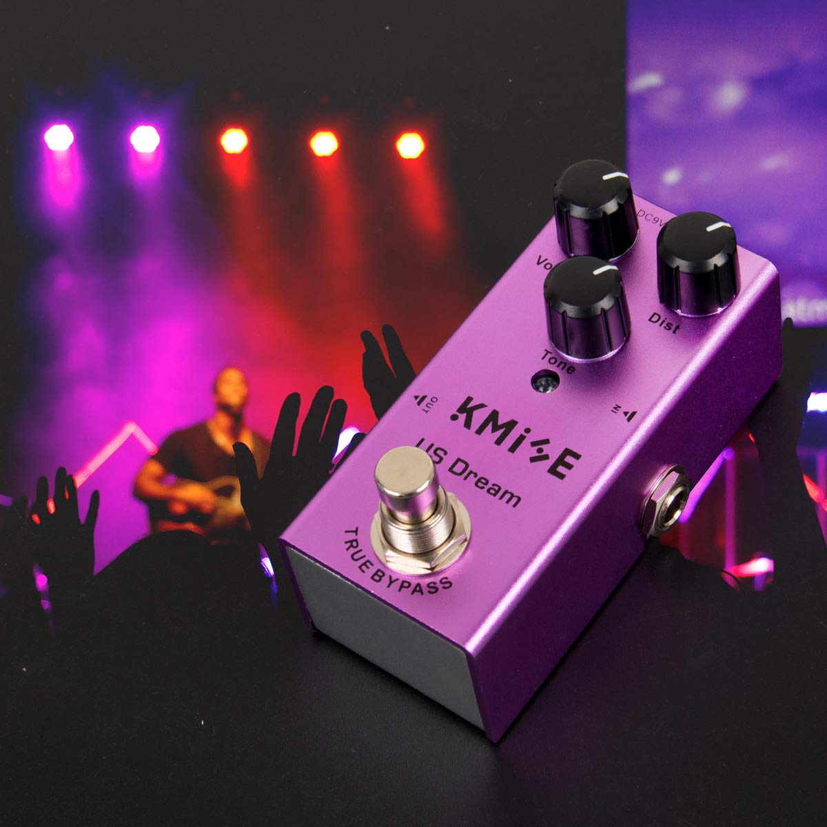 lotmusic Pedal de efectos de guitarra eléctrica Mini tipo único DC 9V True Bypass (US Dream)