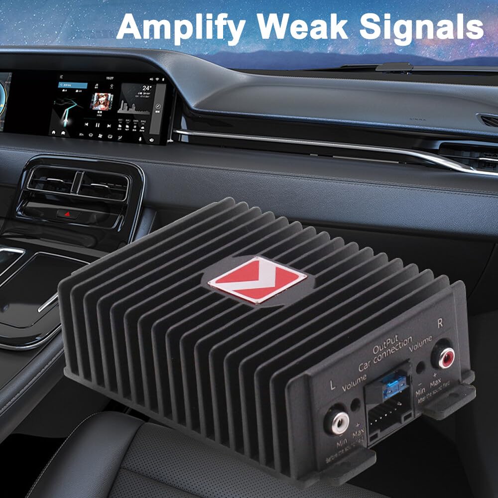 lifcasual Amplificador DSP de 4 Canales para Coche 80Wx4 o Amplificador de Potencia de modificación Sonido Digital Procor Clase A/B para Reproductor de Coche Android