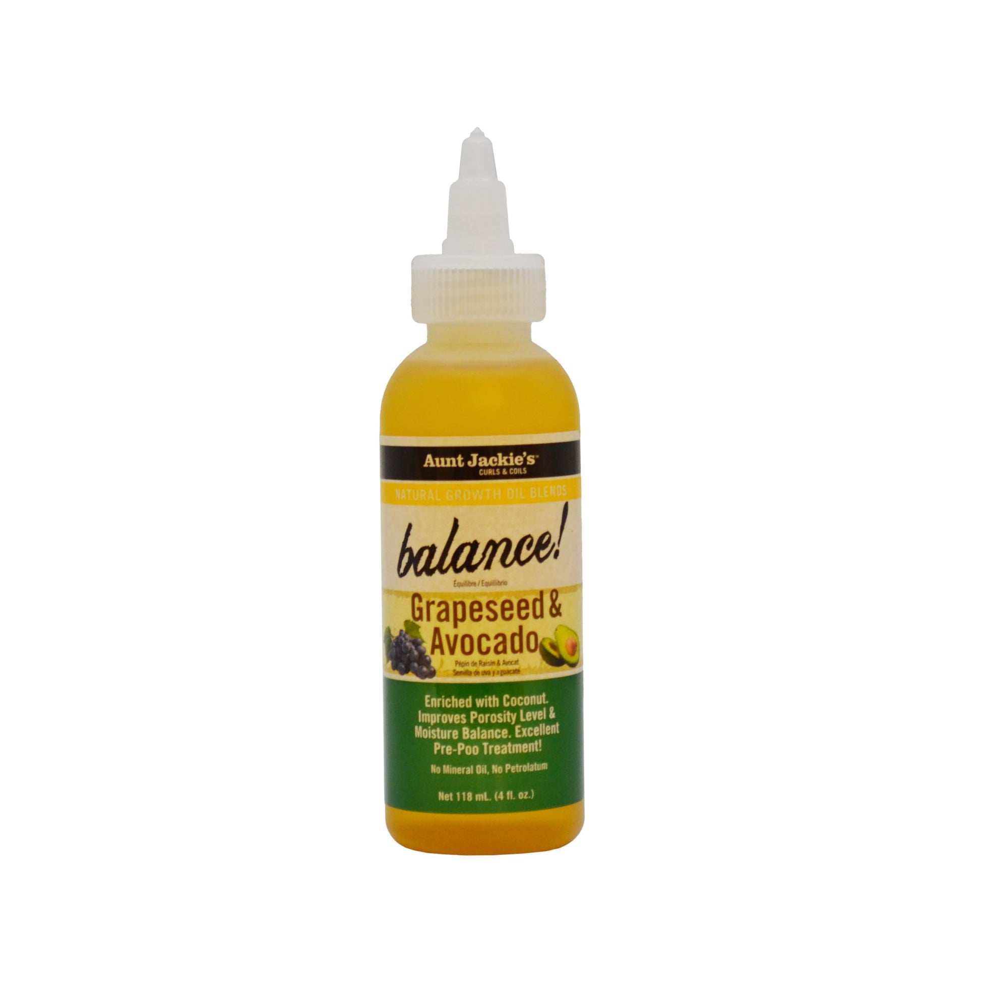 Aunt Jackie's Balance Grapeseed & Avocado Oil - 4 oz
