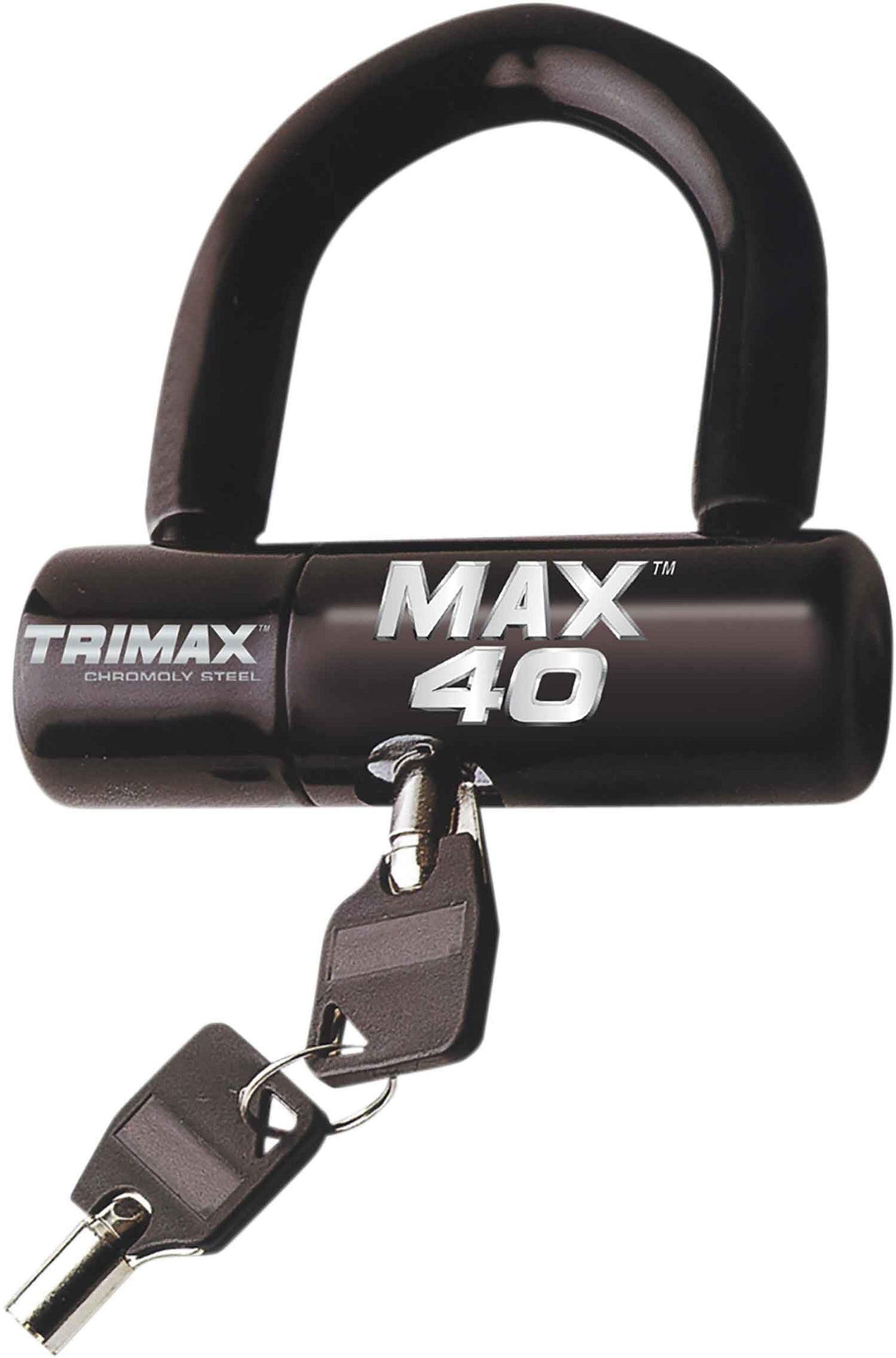 Trimax MAX40BLK High Security Disc U-Lock con 2" x 1/2" Shackle, negro