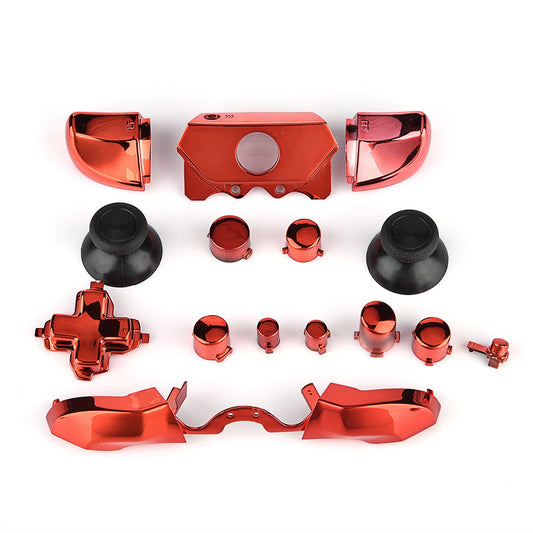 Conjunto Completo De Botones para One, Thumbsticks Botones Abxy Activadores Dpad Full Button Sets Kits Mod para One Controller(Rojo)