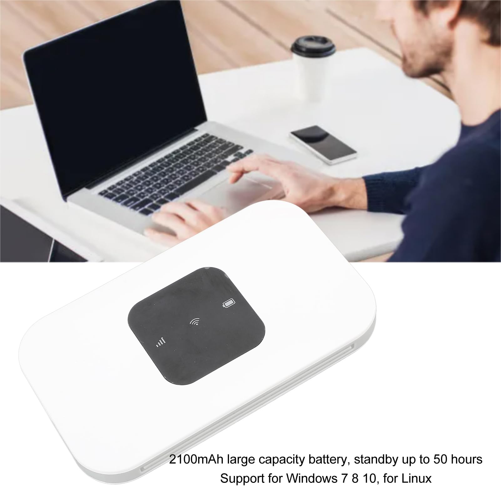 Enrutador Wifi Portátil 4G con Batería Grande y Soporte para Tarjeta Micro Sim