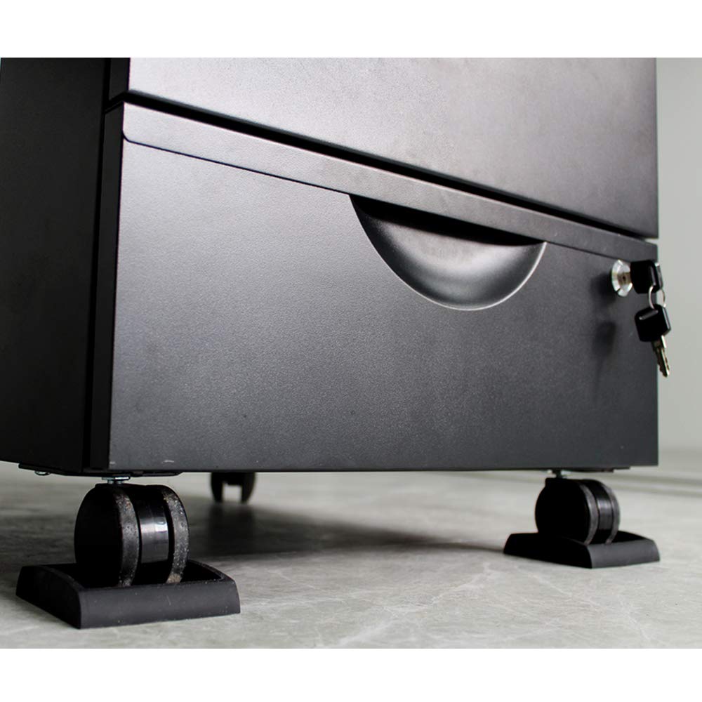 WELLGO - Tapones de cama y tazas de muebles de 3 x 3 pulgadas, paquete de 4 tapones de silicona de alta calidad para todas las ruedas de muebles, sillas de sofá cama, hechas de silicona sólida que