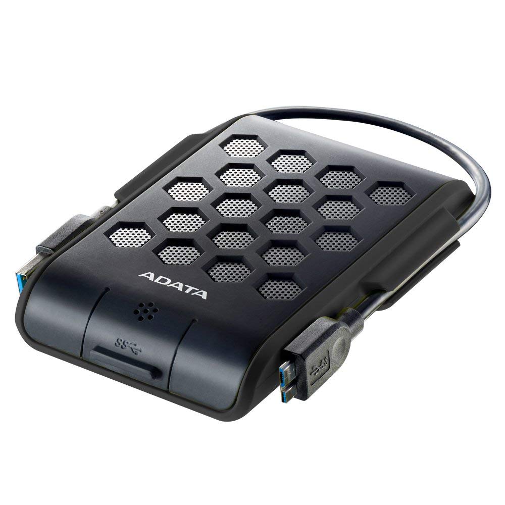 Disco Duro Externo ADATA Negro Resistente a Golpes, Agua y Polvo 2 TB Grado Militar