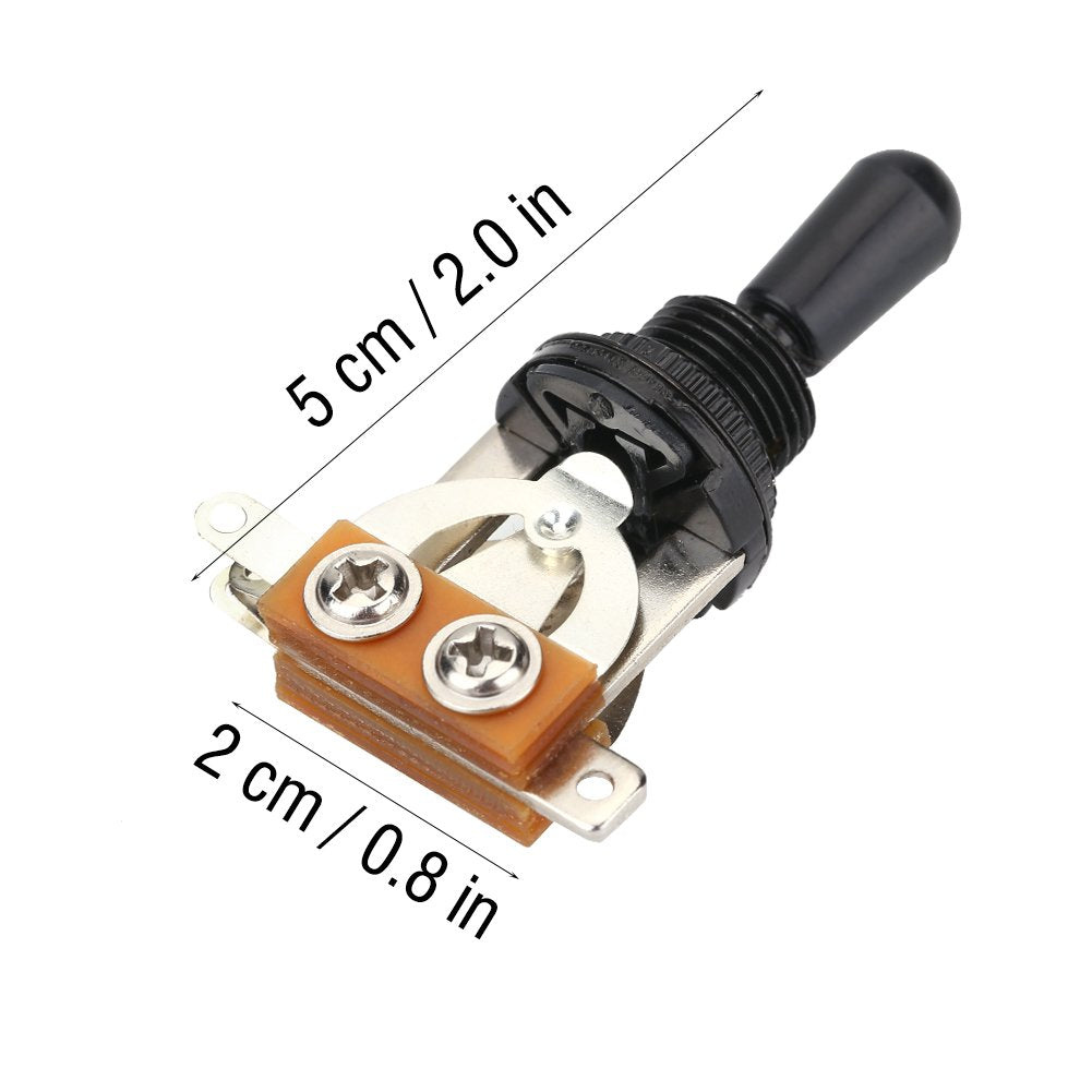 3 Way Switch, Metal Toggle Switch for Electric Guitar, Black, Replacement Part for LP Style Guitars, for Electric Guitar Players