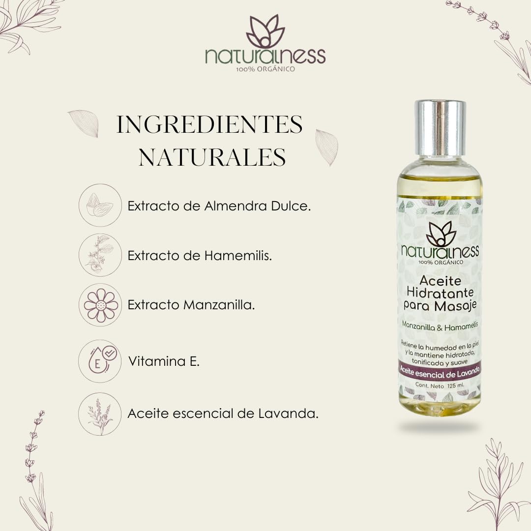 Aceite Corporal Naturalness Lavanda Extractos Herbales Naturales