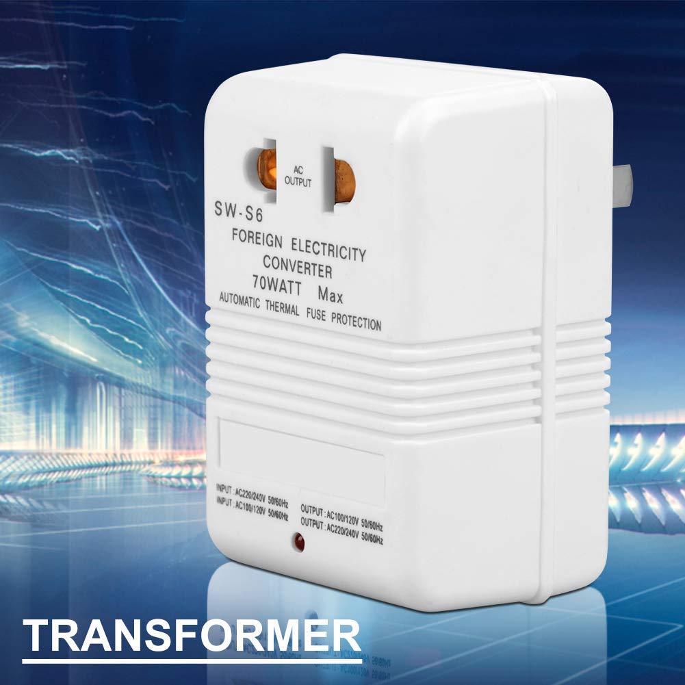Transformador Convertidor de Voltaje Walfront Enchufe CN para Viaje 70W 110V a 220V 240V