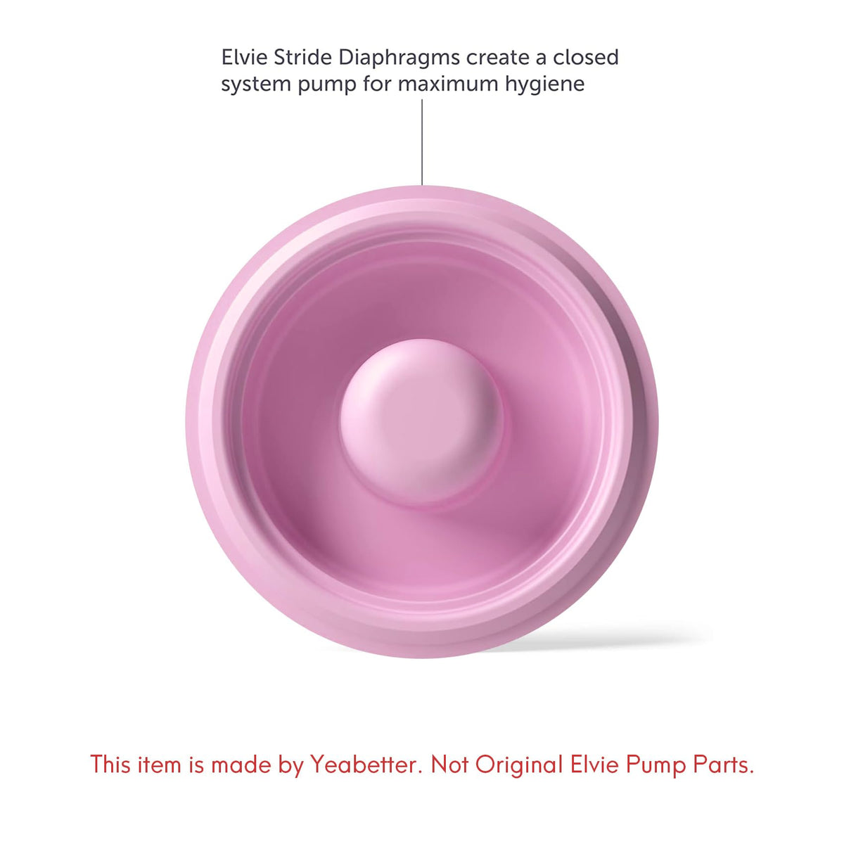 Yeabetter - Paquete de 3 sellos de bomba compatibles con el extractor de leche Elvie Stride, diafragma Elvie Stride, membrana de silicona, para almacenamiento de leche materna y accesorios de