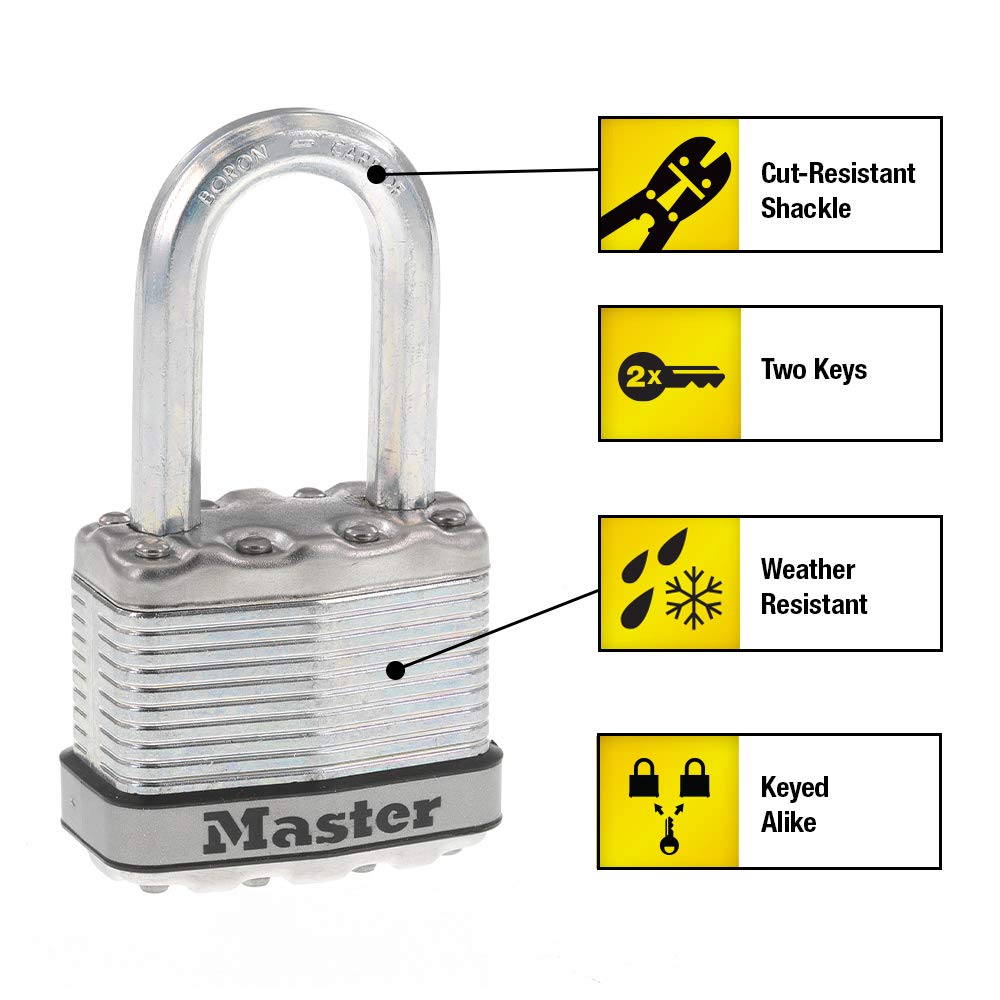 Candado Laminado Master Lock Magnum Acero Paquete de 4