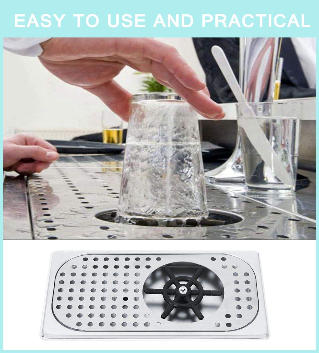 Enjuagador de Vidrio Barra Acero Inoxidable Lavador de Botellas Duradero para Cocina
