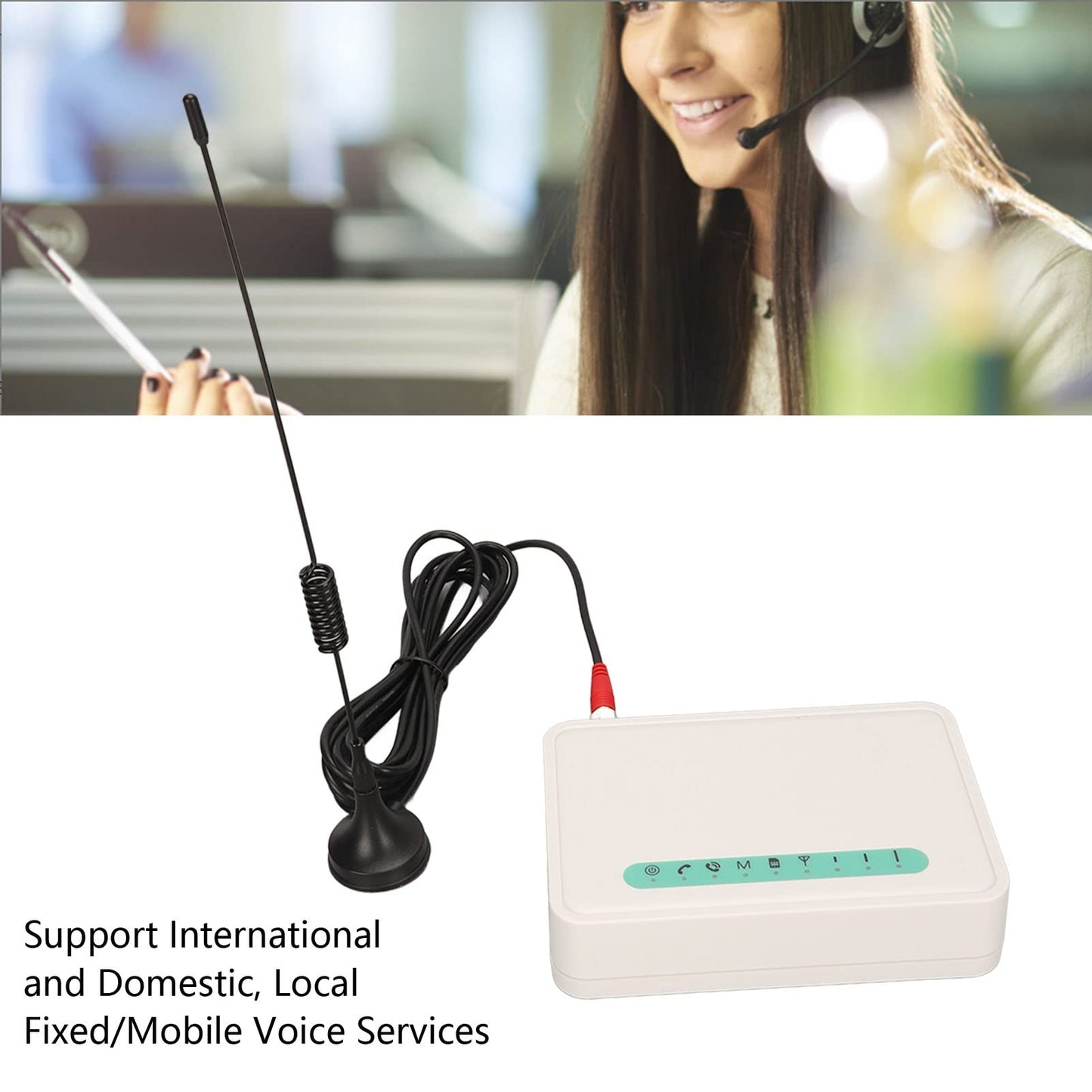 gernie Terminal Inalámbrico Fijo gsm, Tarjeta SIM gsm de Banda Cuádruple, Línea Telefónica, Marcador de Identificación de Llamadas de Escritorio gsm 850/900/1800/1900 MHz en Todo el